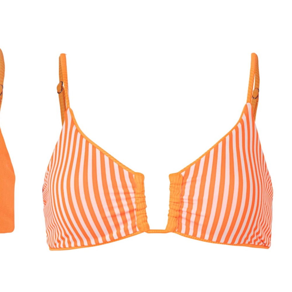 NWT MAAJI Neon Orange Bia U Wire Bralette Bikini Top